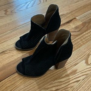 Luck Brand peep toe booties